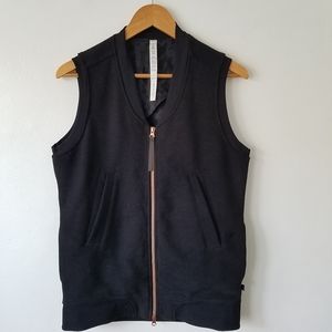 Lululemon Athletica Black Zip Up Vest Sweater Jacket Size 4